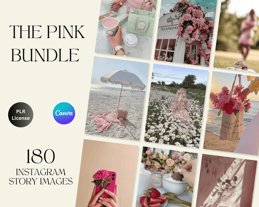 180 Instagram Story Images - The Pink Bundle