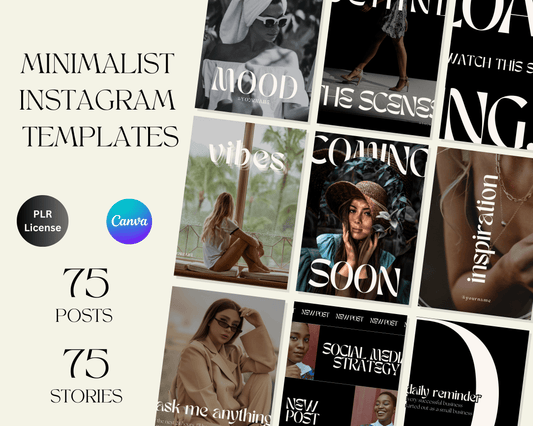 75 Instagram Post and Story Templates - Minimalist