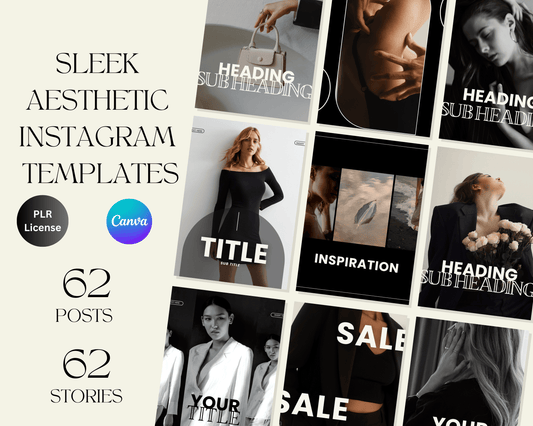 62 Instagram Post and Story Template - Sleek Aesthetic