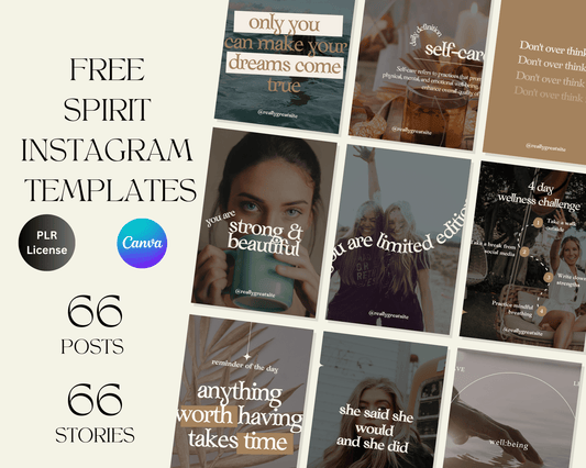 66 Instagram Post and Story Template - Free Spirit