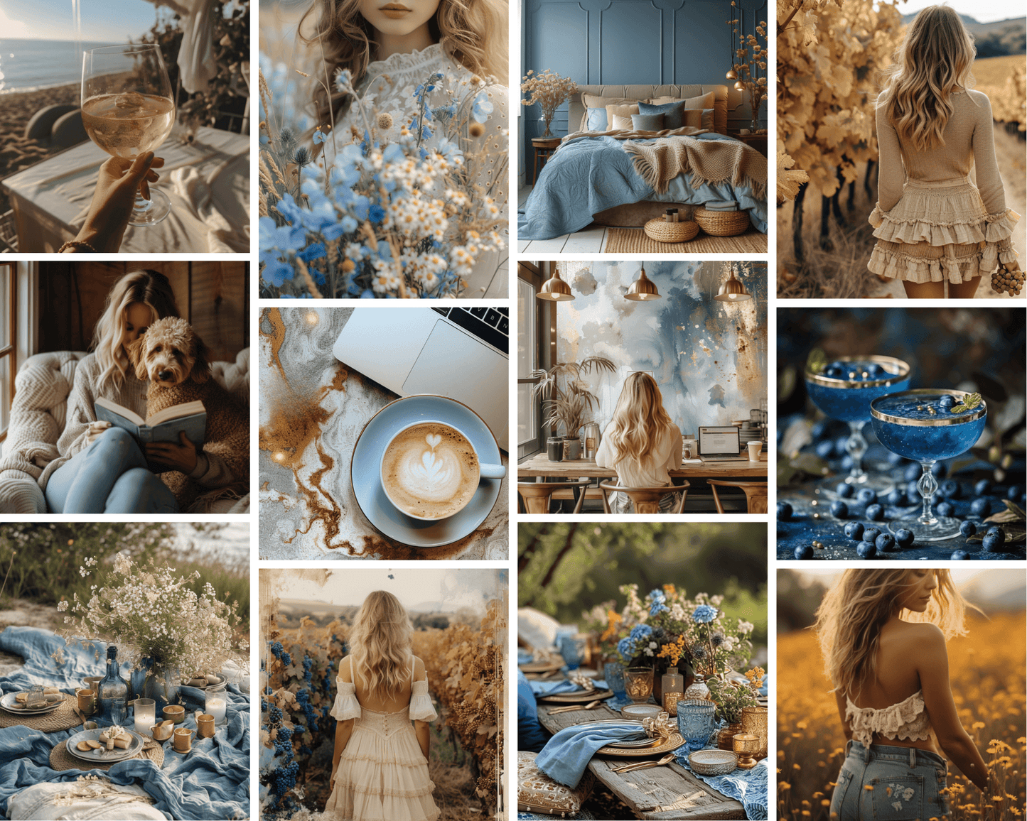 110 Images The Blue Palette Collection