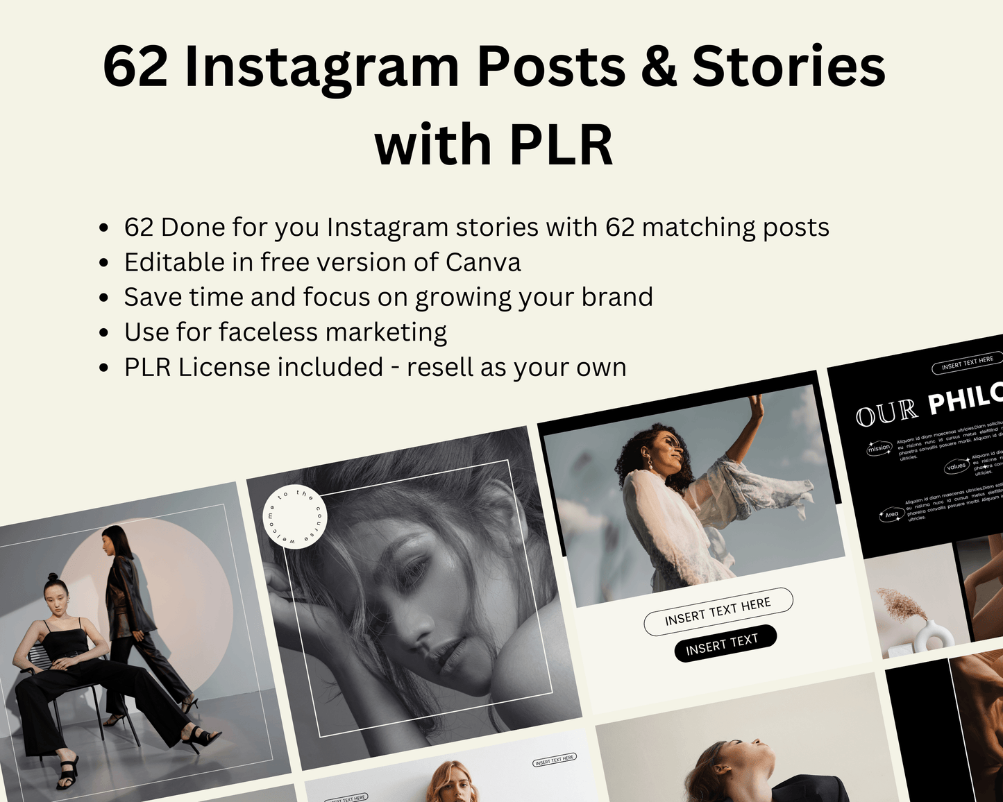 62 Instagram Post and Story Template - Sleek Aesthetic